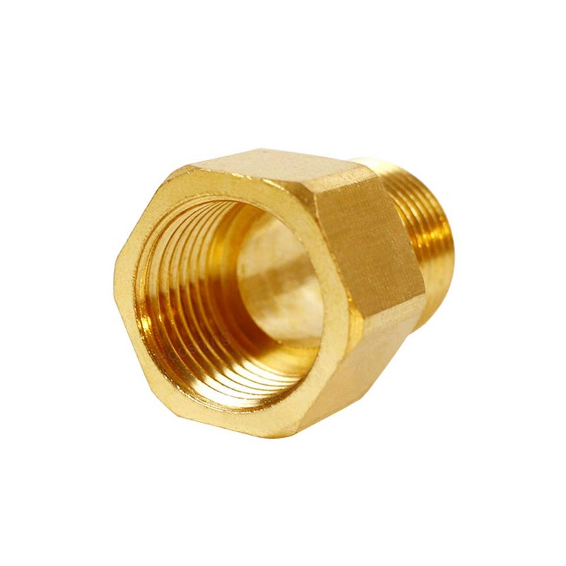 Hooshing Brass Pipe Fitting, 1/2" Female to 1/2" Male Straight Thread Extension Connector 1/2" Male Female Adapter, Length 1.57 Inch/40 mm - Image 4